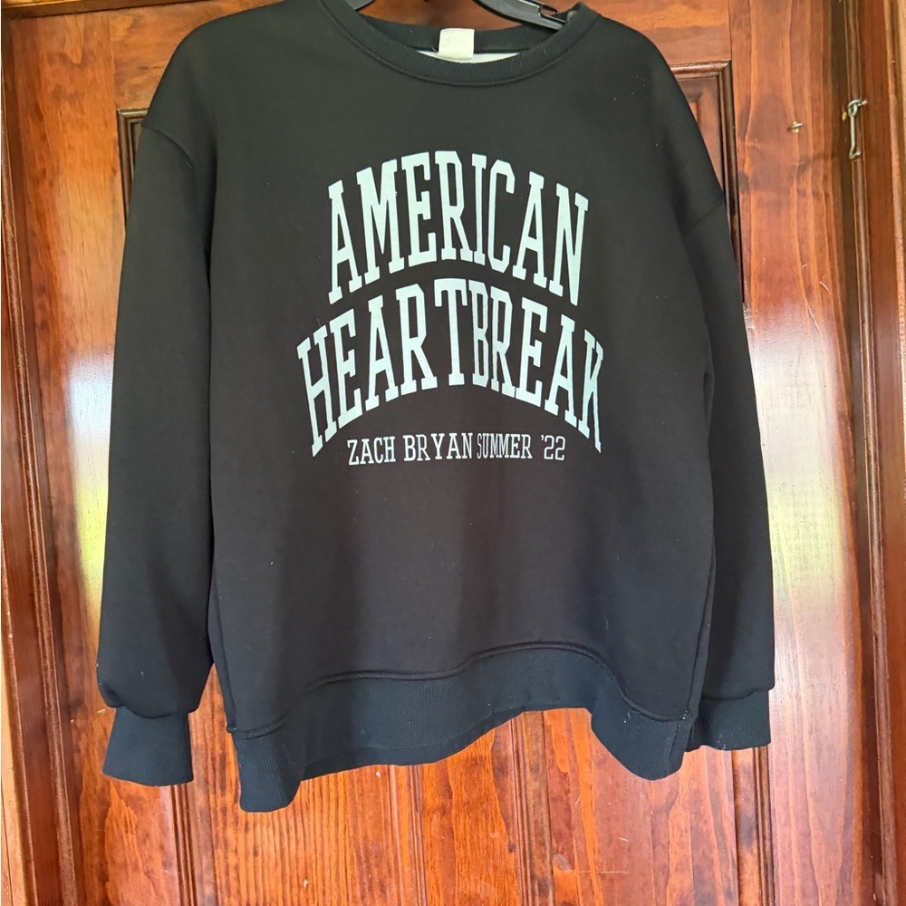 Zach Bryan American Heartbreak Black Sweater